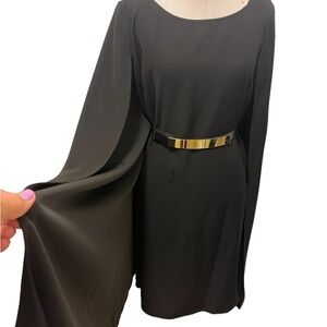 Eliza beautiful mini dress with gorgeous gold belt and attached shawls